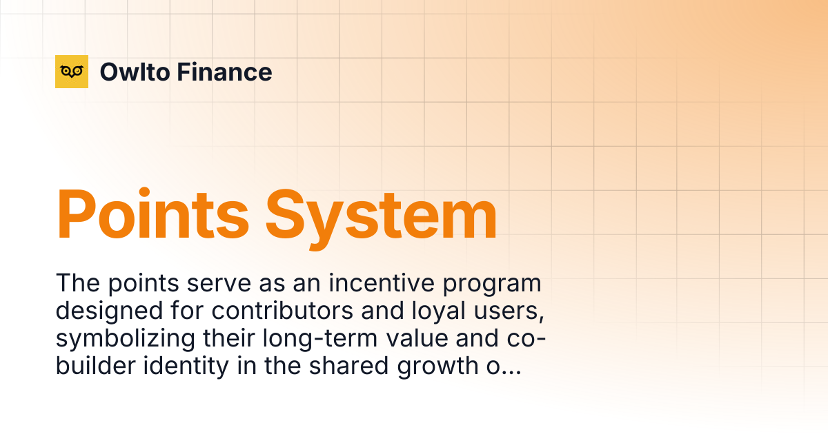 Points System | Owlto Finance